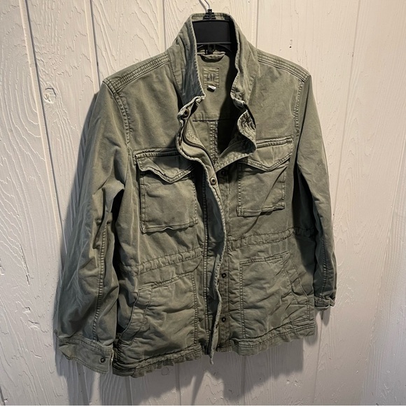 GAP Women’s Military Style Field Olive Green Jacket - Picture 2 of 6